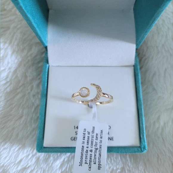 Shivam Crescent Moon🌙 and Moonstone Gem Ring💍 - Picture 11 of 16